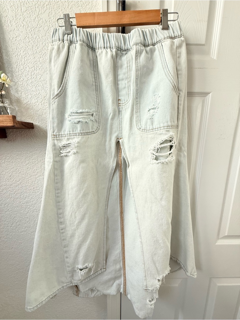 One Teaspoon Distressed Denim Skirt